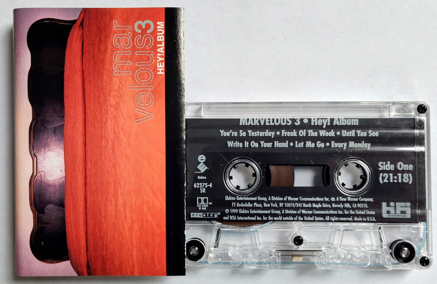 Marvelous 3 (Butch Walker) - “Hey! Album” - CASSETTE TAPE VG+/VG+ *🚨*