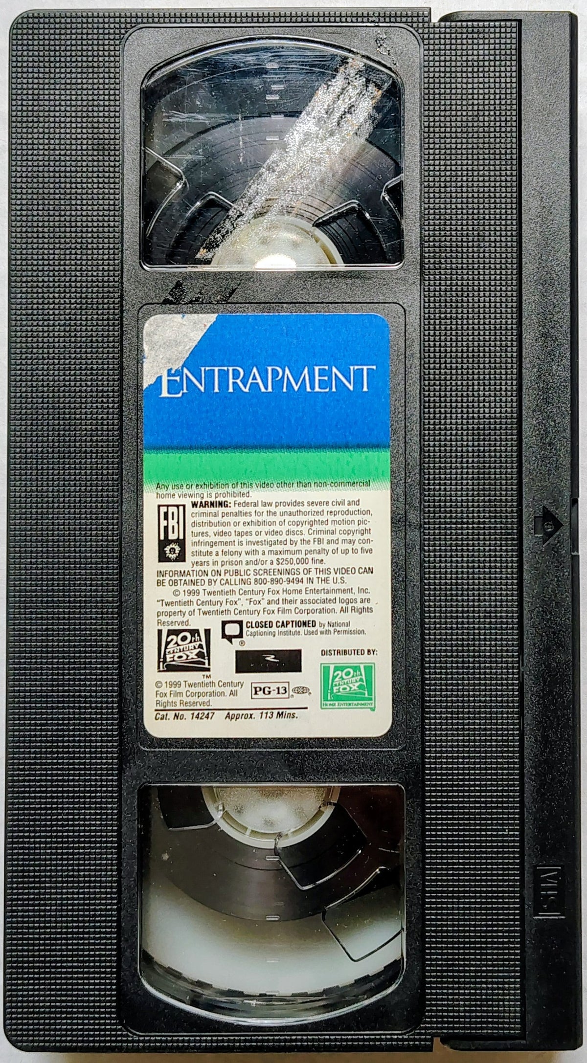 Entrapment - VHS (*Not Graded; see notes/photos)