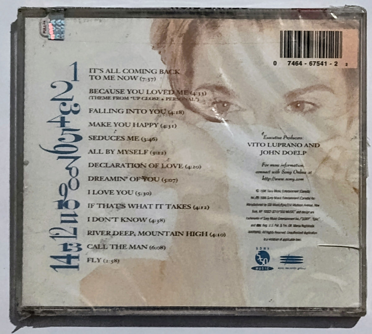 Celine Dion - “Falling Into You” - COMPACT DISC VG+/M (Sealed with hype sticker; cracked case)