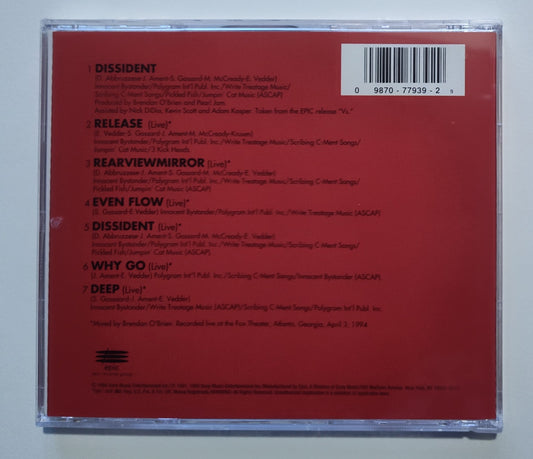 Pearl Jam - "Dissident" - COMPACT DISC NM/M