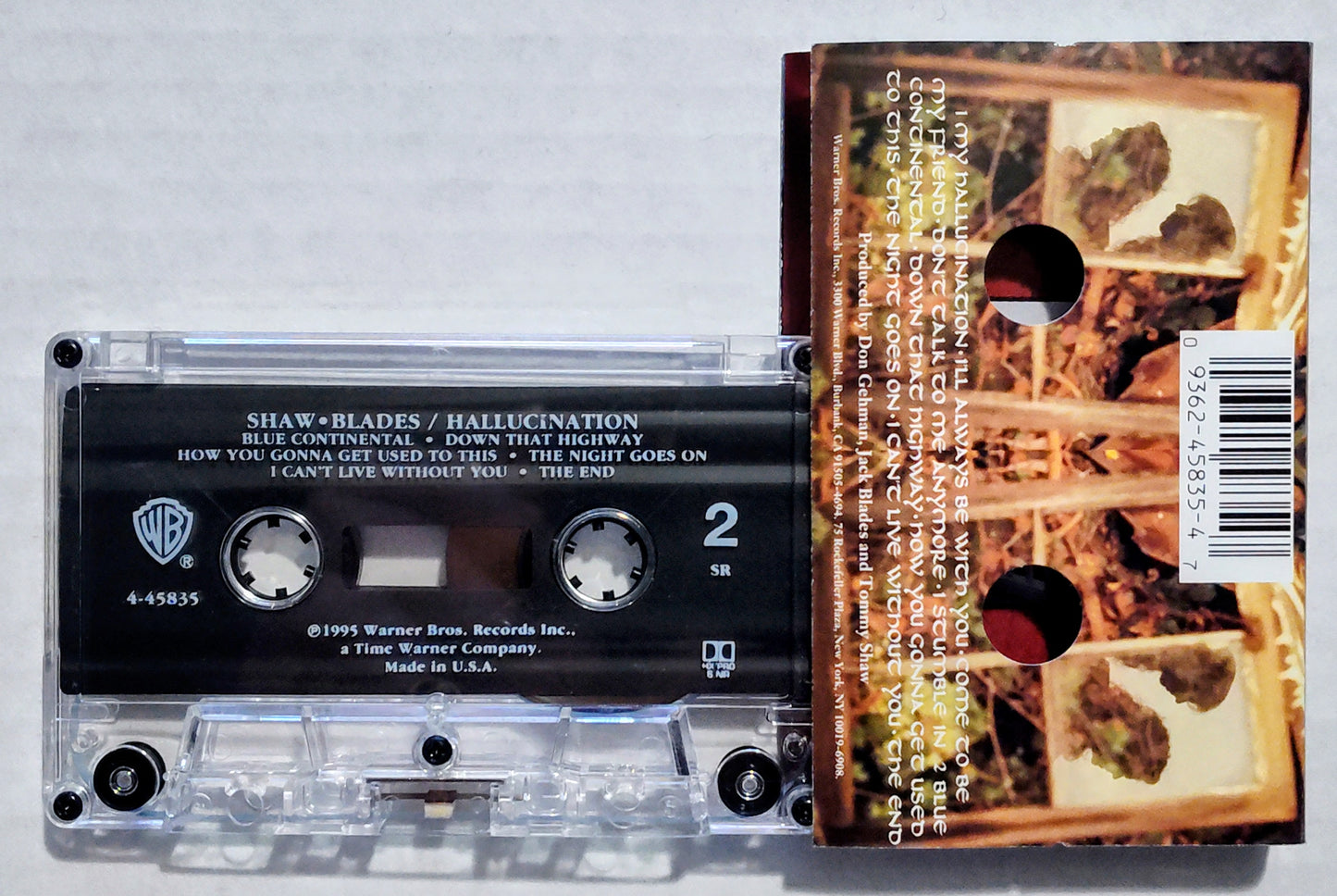 Shaw Blades - “Hallucination” - CASSETTE TAPE VG+/VG+