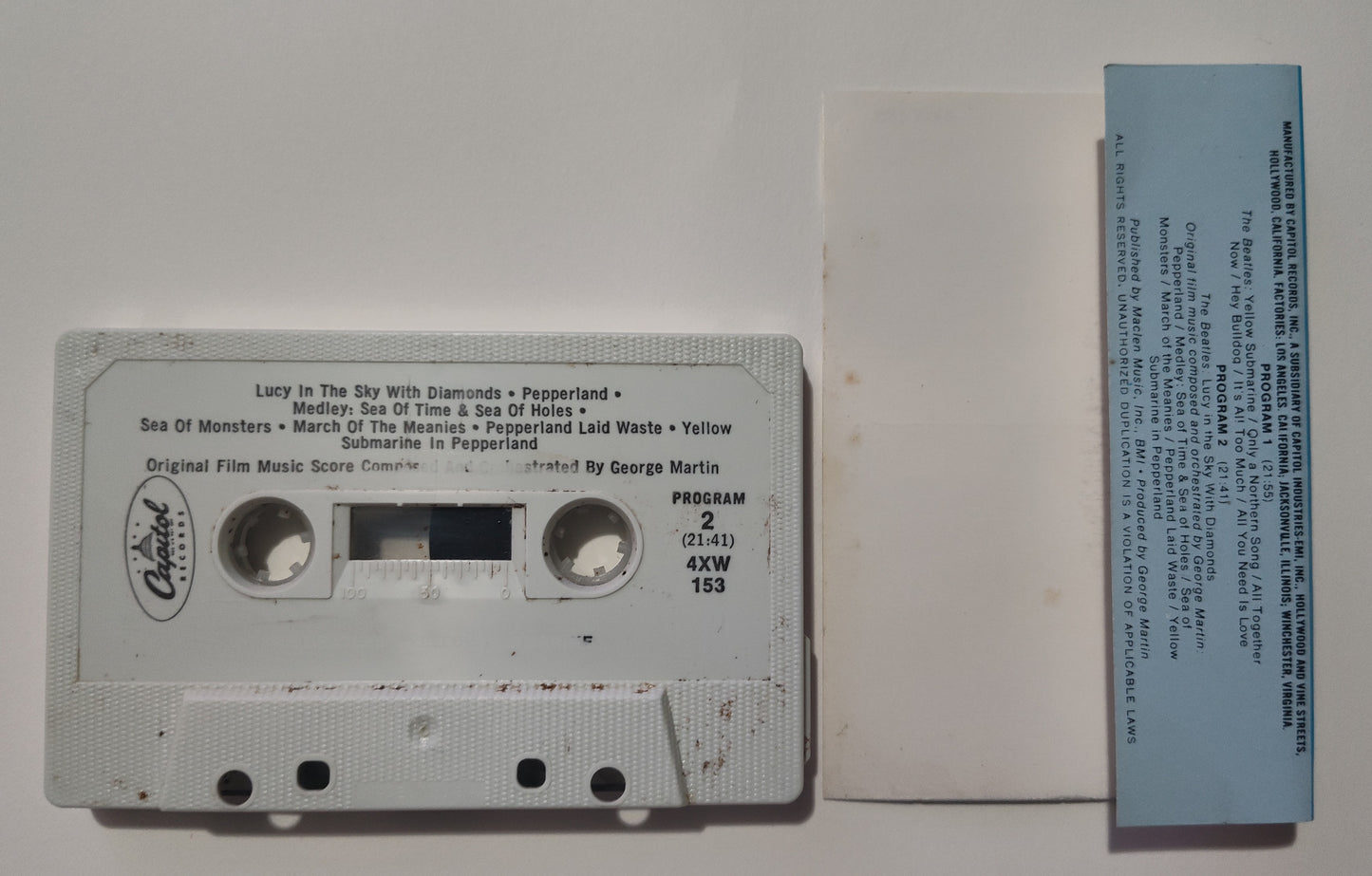 Beatles, The - "Yellow Submarine" - CASSETTE TAPE VG/G+