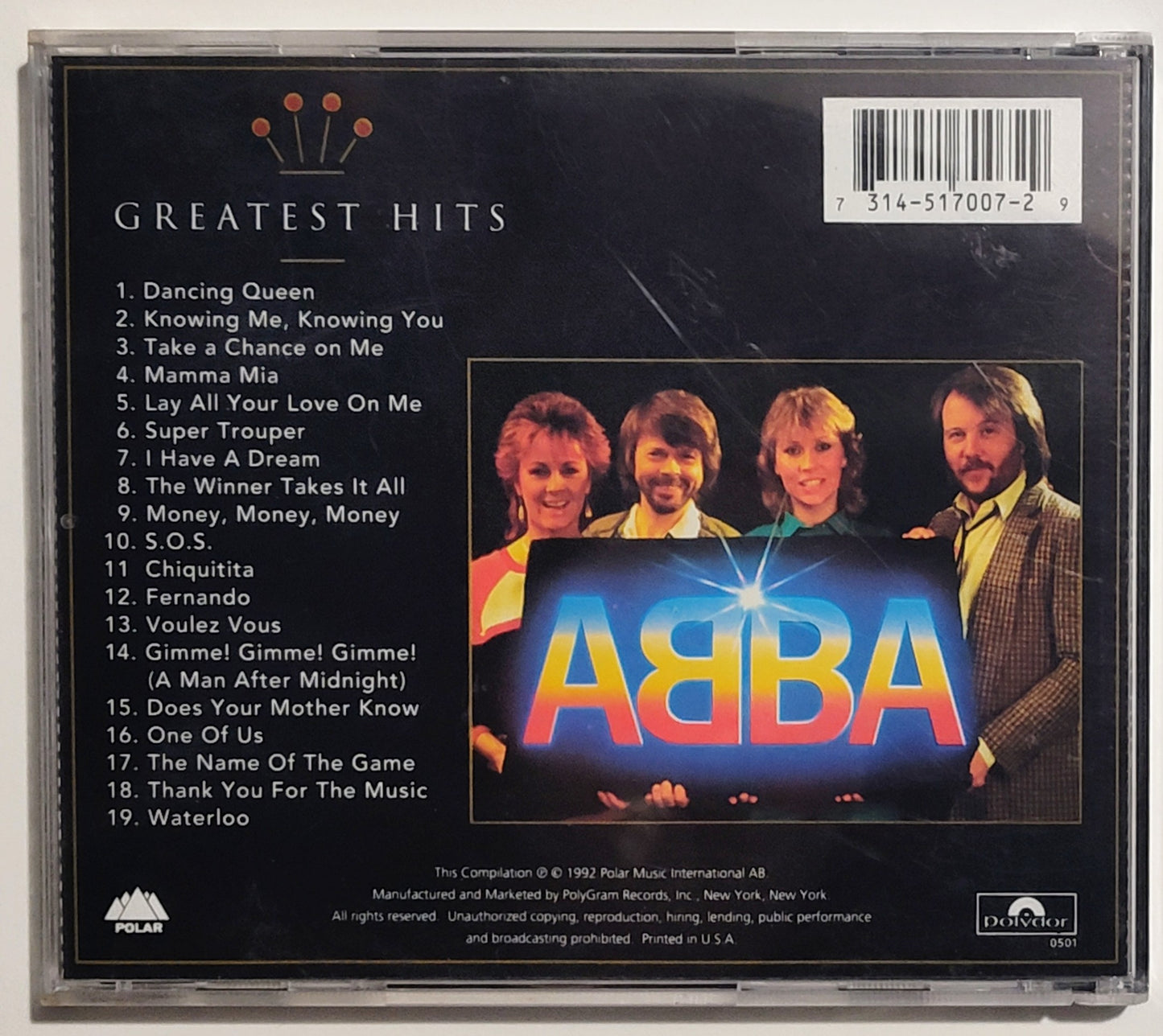 Abba - "Gold" - COMPACT DISC VG/VG