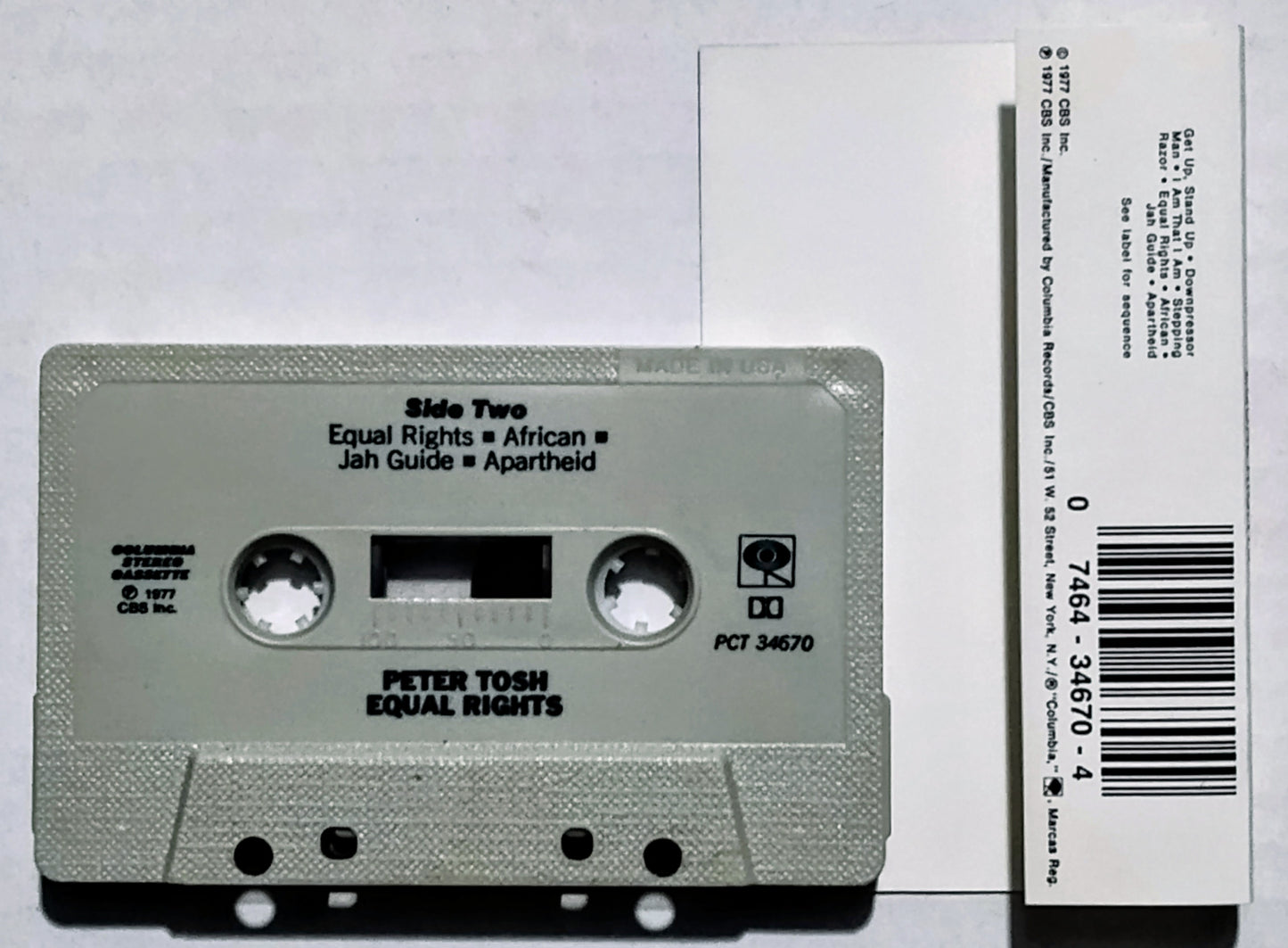 Peter Tosh - “Equal Rights” - CASSETTE TAPE VG+/VG+