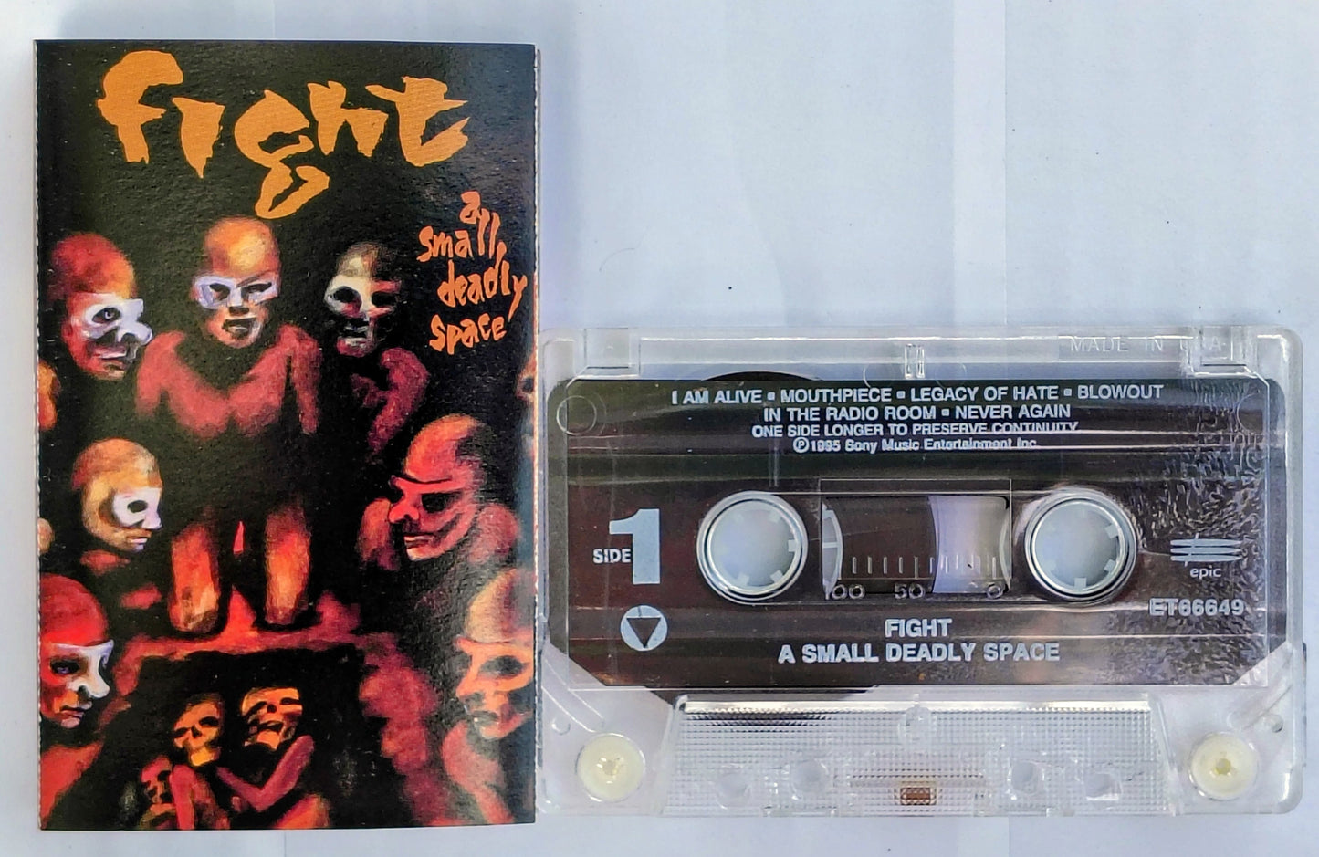 Fight - “A Small Deadly Space” - CASSETTE TAPE NM/VG+