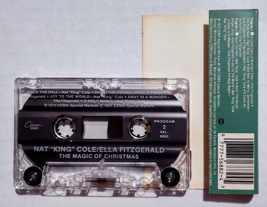 Ella Fitzgerald, Nat "King" Cole - "The Magic Of Christmas" - CASSETTE TAPE VG+/VG+