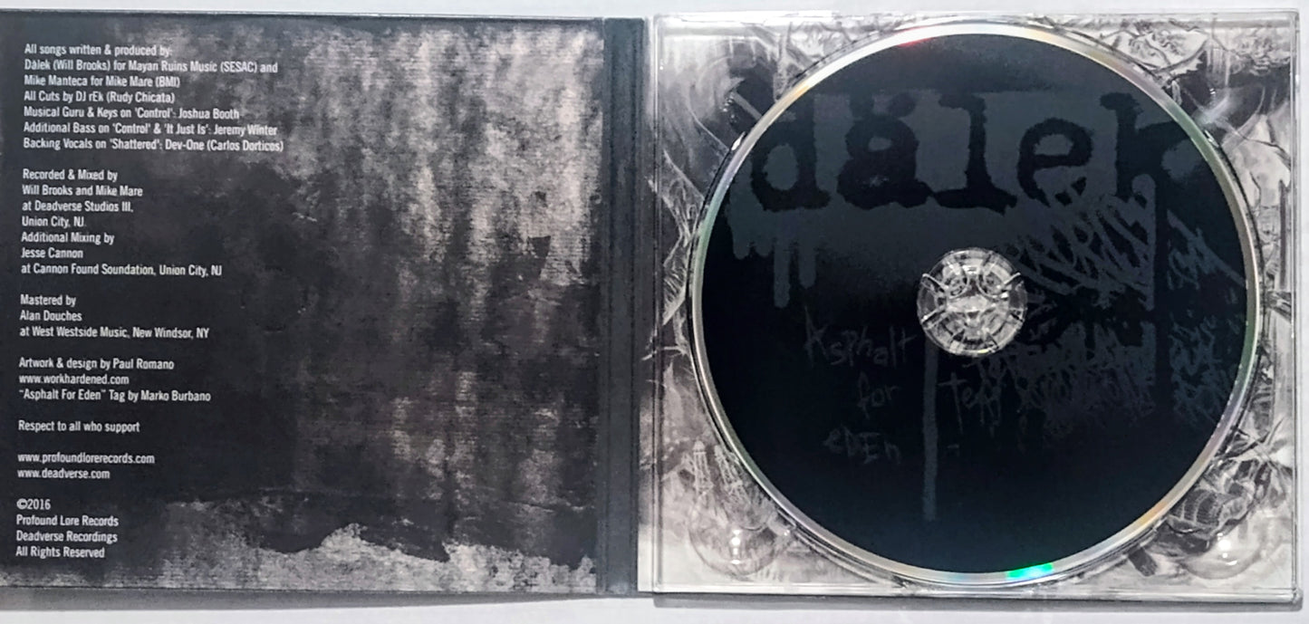 dälek - “Asphalt For Eden” - INDIE COMPACT DISC VG+/NM (Light Shelf wear to digipack)