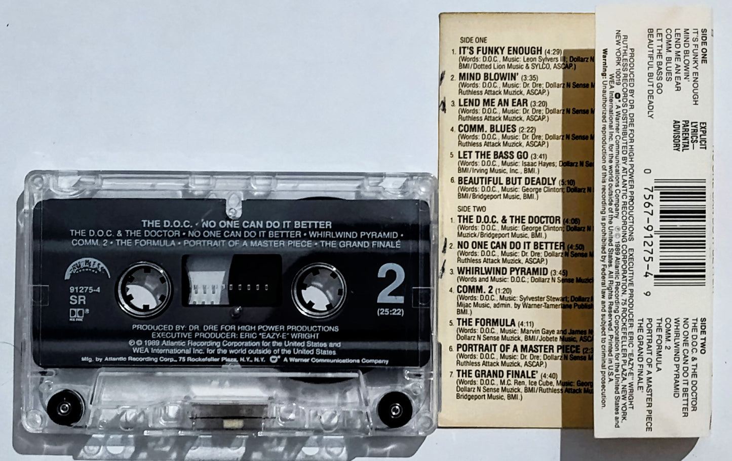 D.O.C., The - “No One Can Do It Better” - CASSETTE TAPE VG+/VG+ [Dallas, TX]
