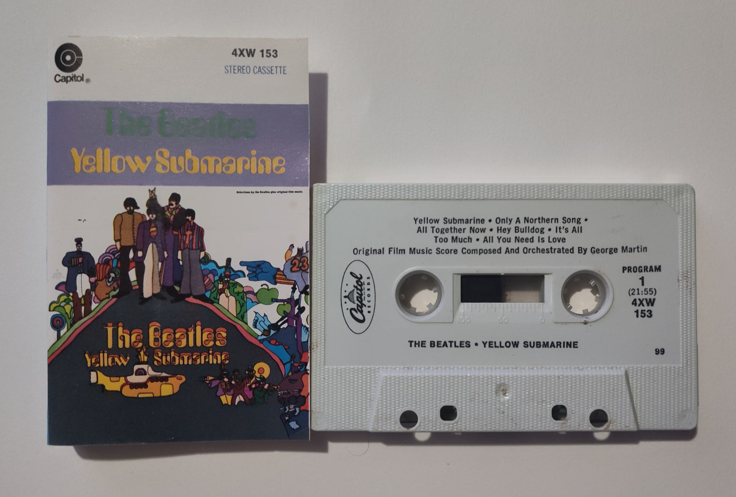 Beatles, The - "Yellow Submarine" - CASSETTE TAPE VG/G+