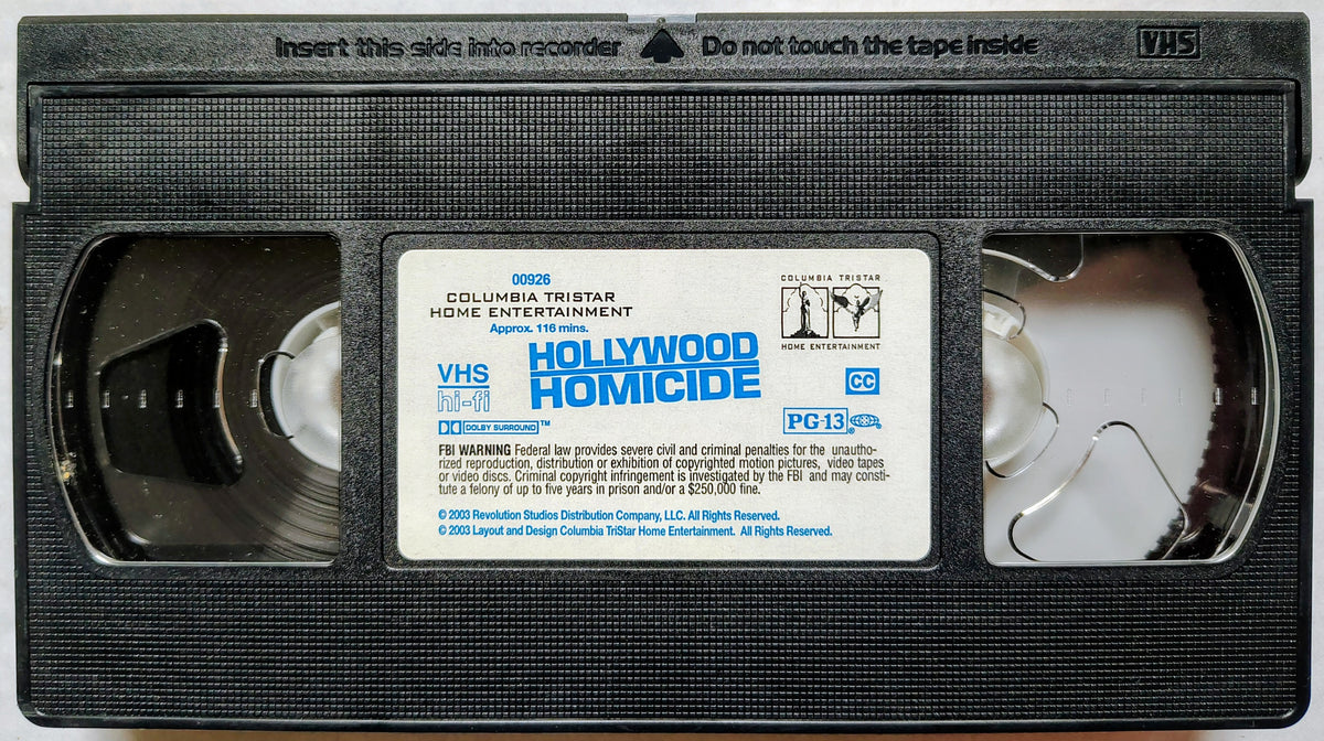 Hollywood Homicide - VHS (*Not Graded; see notes/photos)