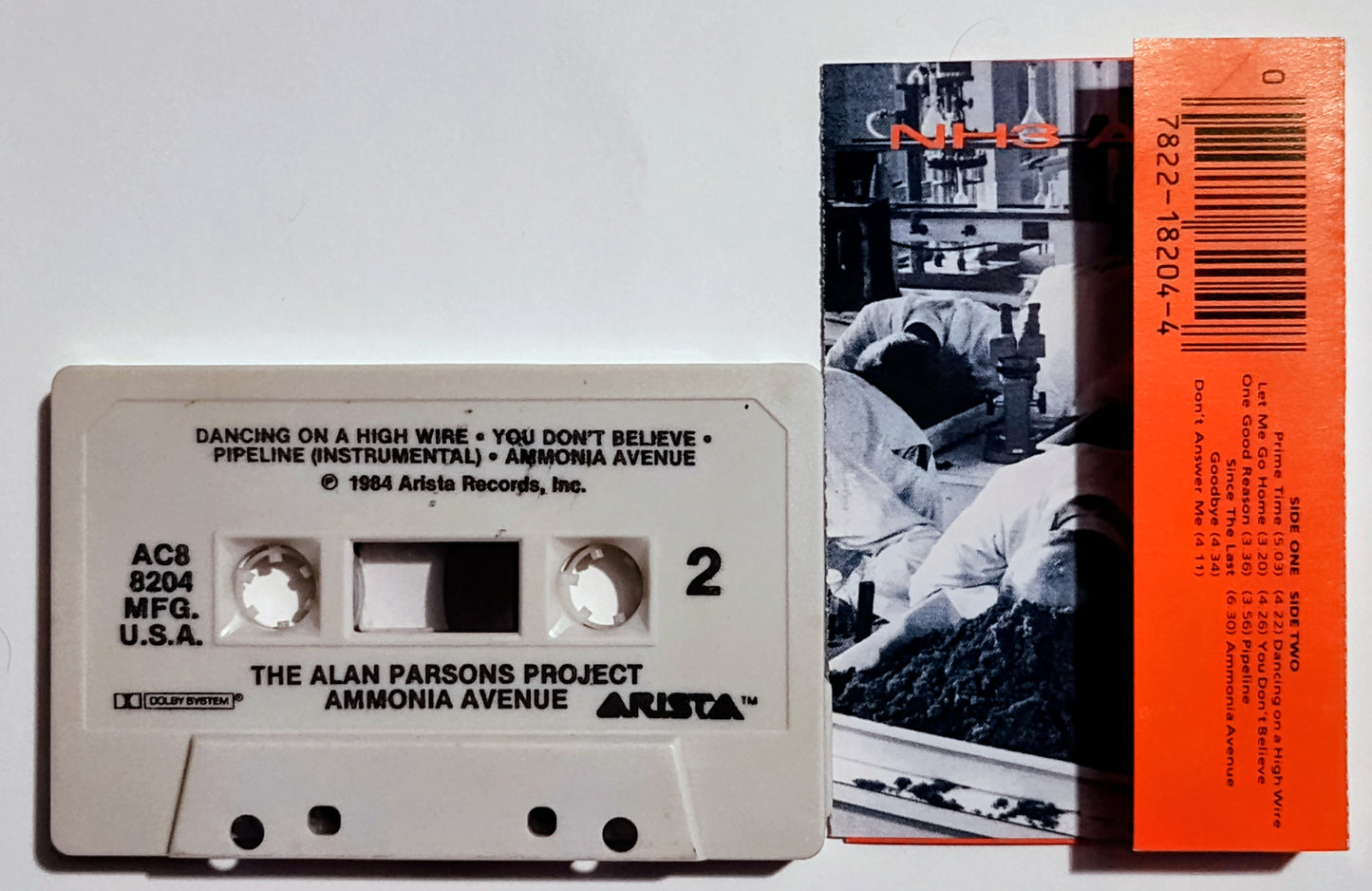 Alan Parsons Project - "Ammonia Avenue" - CASSETTE TAPE NM/VG+