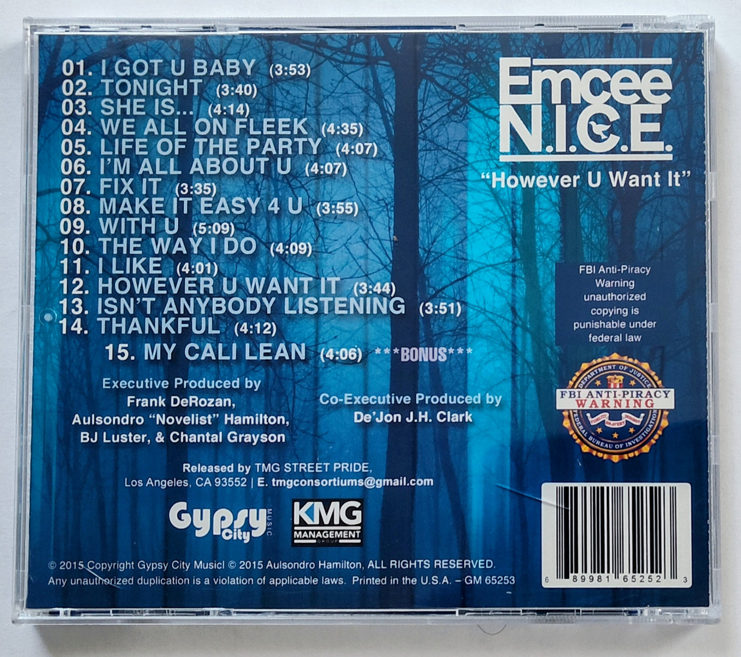 Emcee N.I.C.E. - “However You Want It” - COMPACT DISC NM/NM