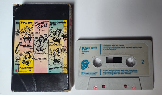 Rolling Stones, The - "Some Girls" - CASSETTE TAPE (DOLBY Stereo B NR; Cool flip-box case) G+/VG