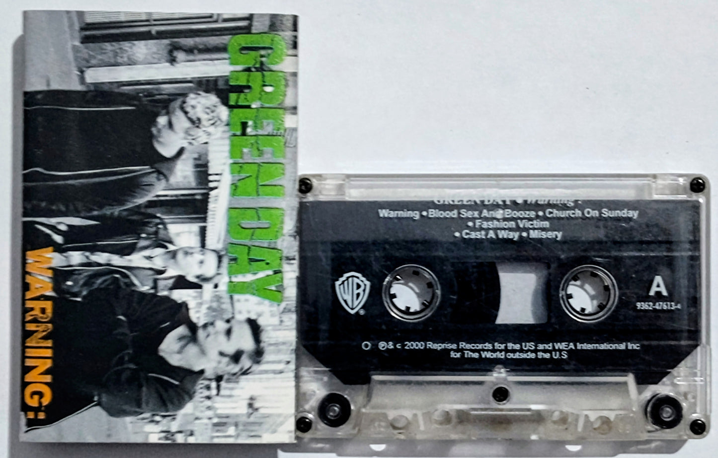 Green Day - “Warning” - CASSETTE TAPE (Indonesia) VG/VG+