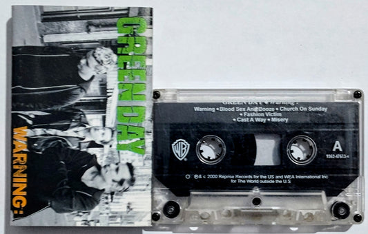 Green Day - “Warning” - CASSETTE TAPE (Indonesia) VG/VG+