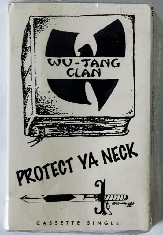 Wu-Tang Clan - "Protect Ya Neck" - CASSETTE TAPE (Single) VG+/M (Sealed; fair amount of shelf wear to sleeve; see photos!)
