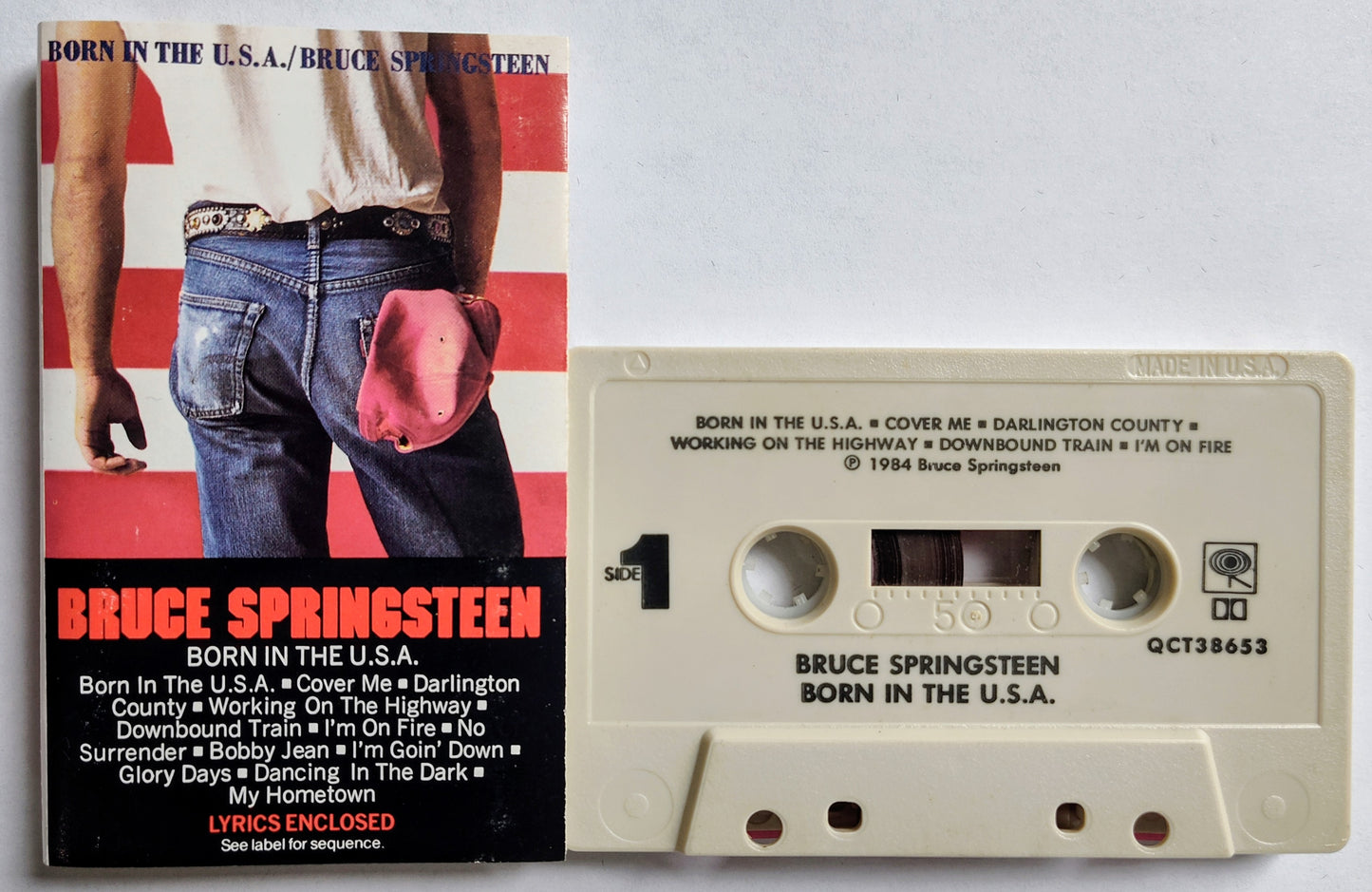 Bruce Springsteen - "Born In The USA" - CASSETTE TAPE VG+/VG+