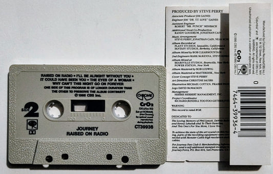 Journey - "Raised On Radio" - CASSETTE TAPE (Chrome; DOLBY) VG/VG+