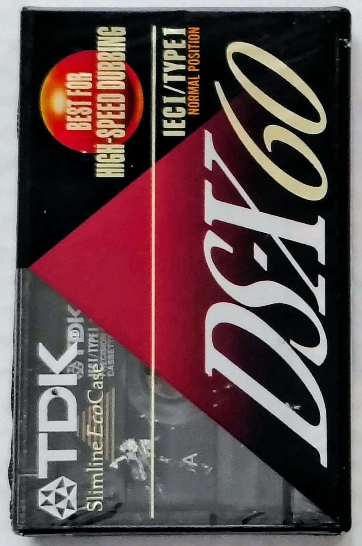 Blank - TDK DS-X 60 Normal Bias Type I (60-Minute; black label; slimline case; Sealed)