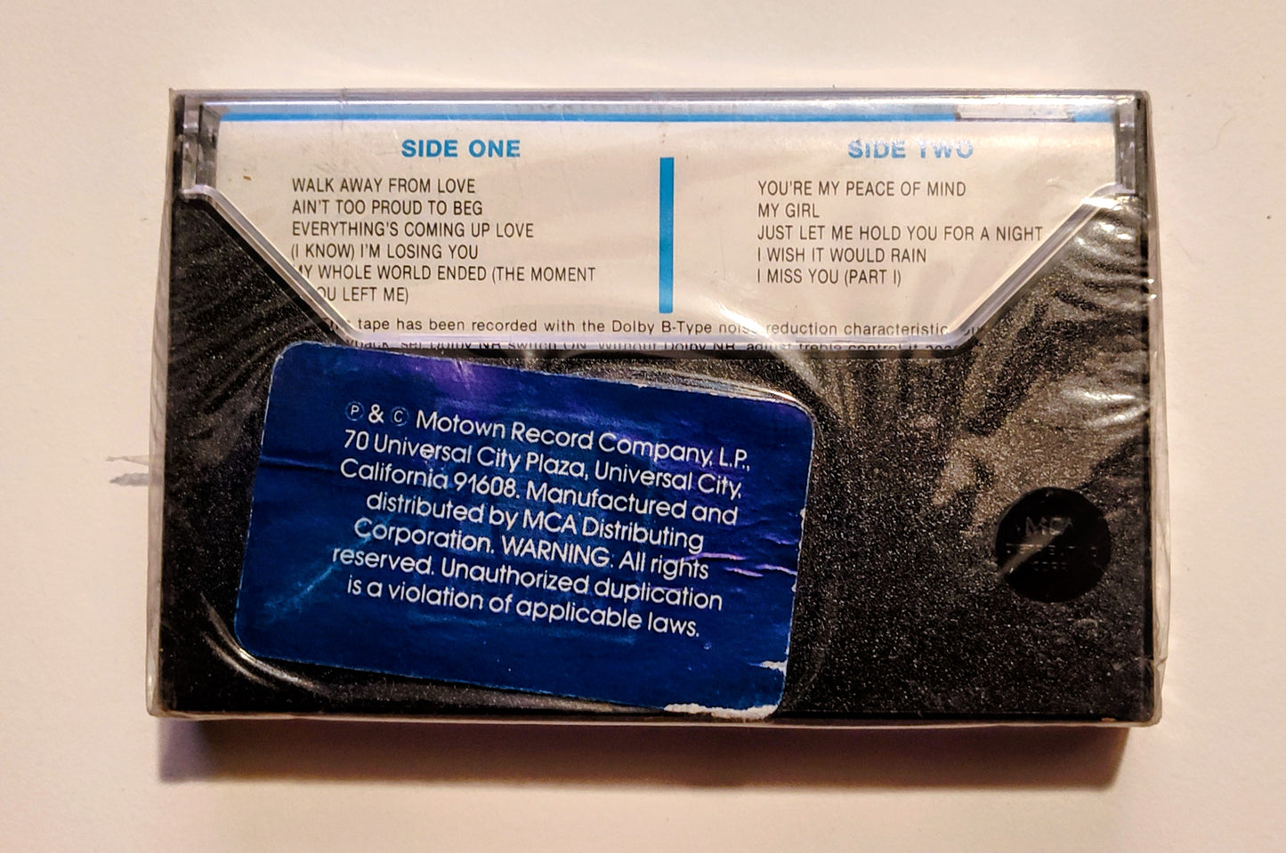 David Ruffin - "At His Best" - CASSETTE TAPE (DOLBY B NR) NM/M (Sealed; broken seal)