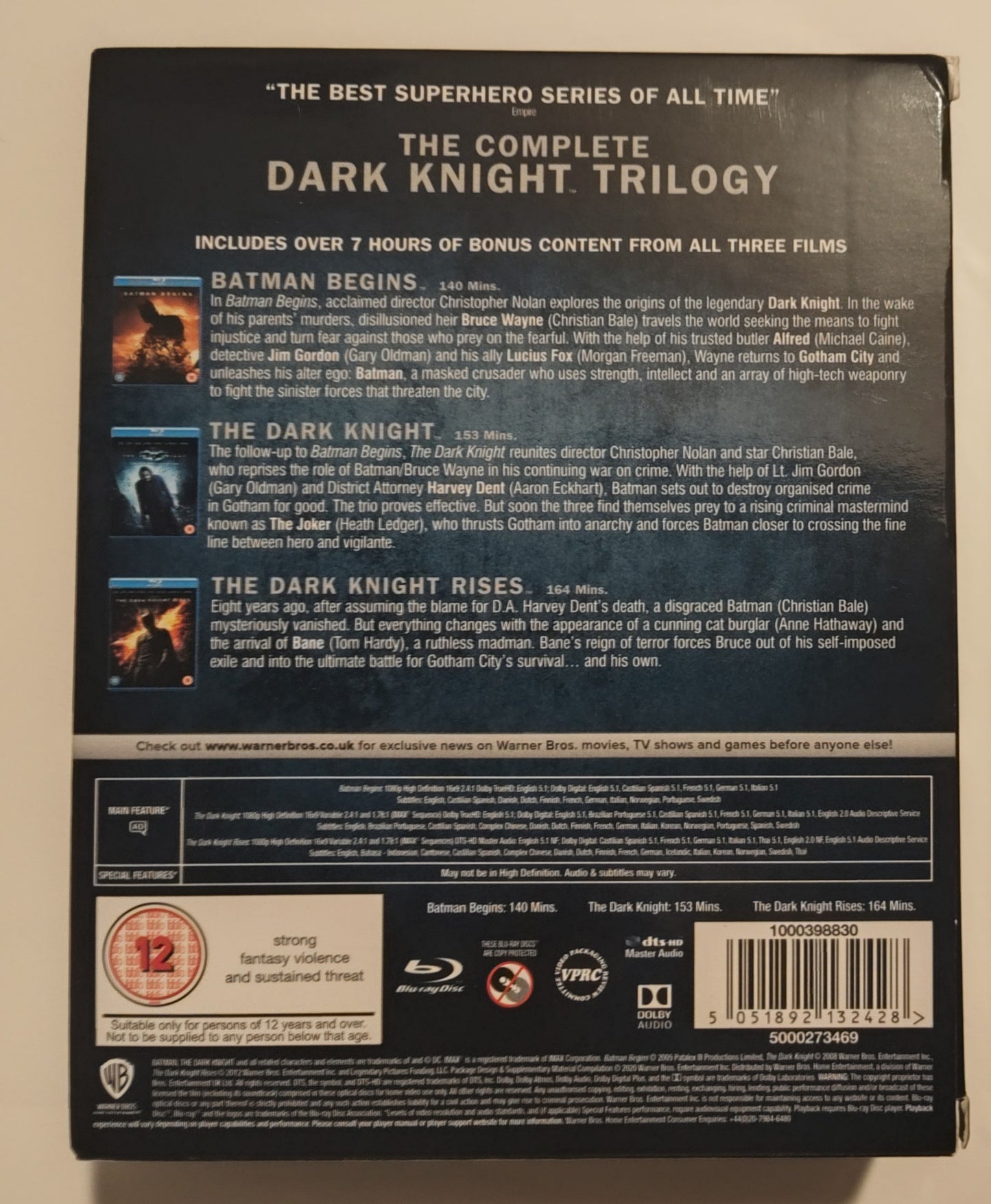 "Dark Knight Trilogy, The" - BLU-RAY NM/NM