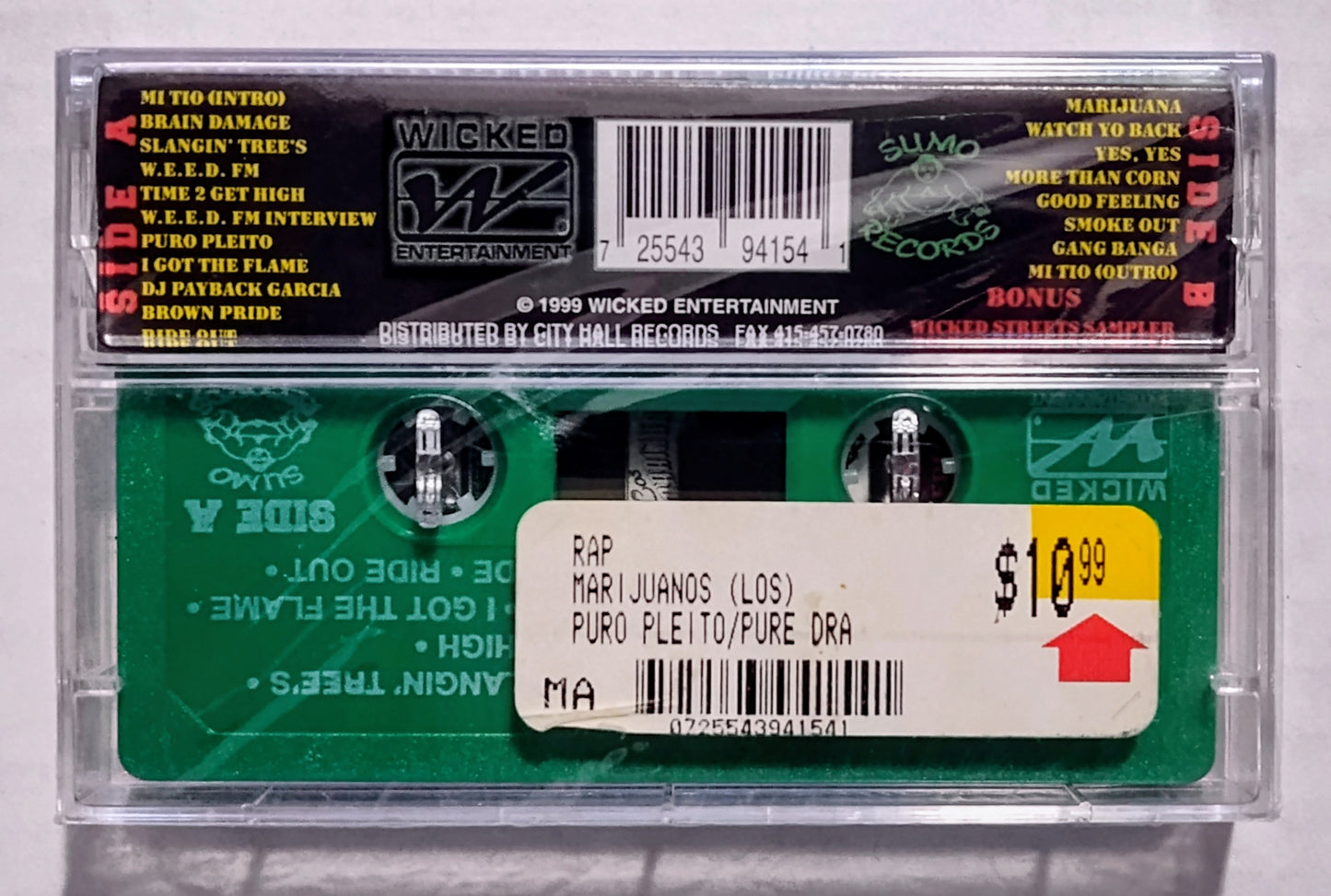 Los Marijuanos - “Puro Pleito/ Pure Drama” - CASSETTE TAPE NM/M (Sealed; cellophane peeling up slightly on front/top) *❄️*