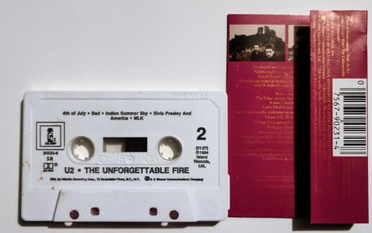 U2 - "The Unforgettable Fire" - CASSETTE TAPE (SR; DOLBY HX PRO) VG/VG