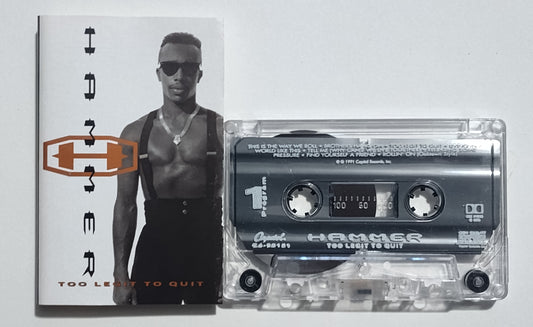 M.C. Hammer - "Too Legit To Quit" - CASSETTE TAPE (DOLBY HX PRO B NR) VG+/VG+
