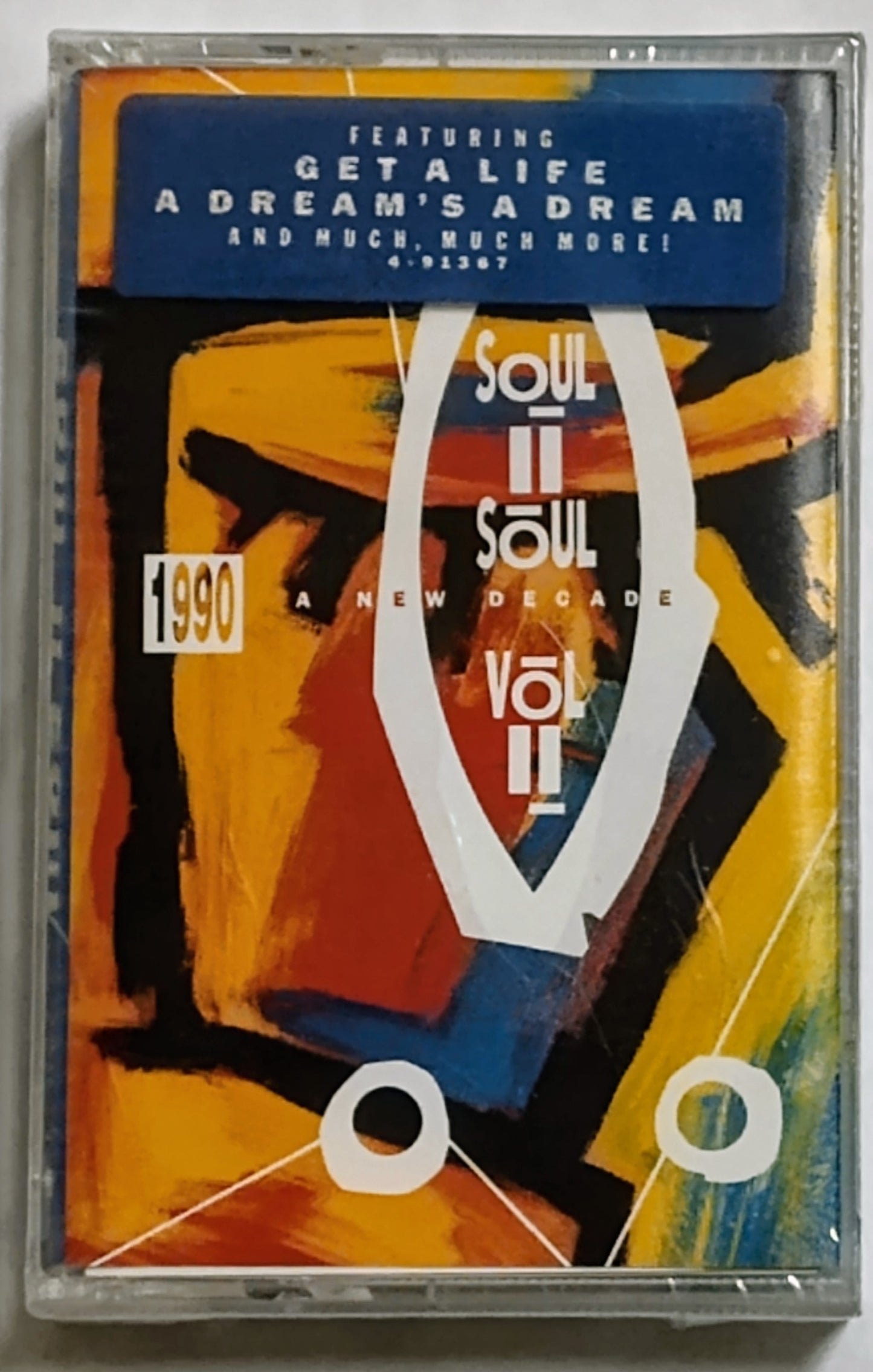 Soul II Soul - “Vol. II (1990 - A New Decade)” - CASSETTE TAPE NM/M (Sealed; hole in cellophane; cracked back of case)