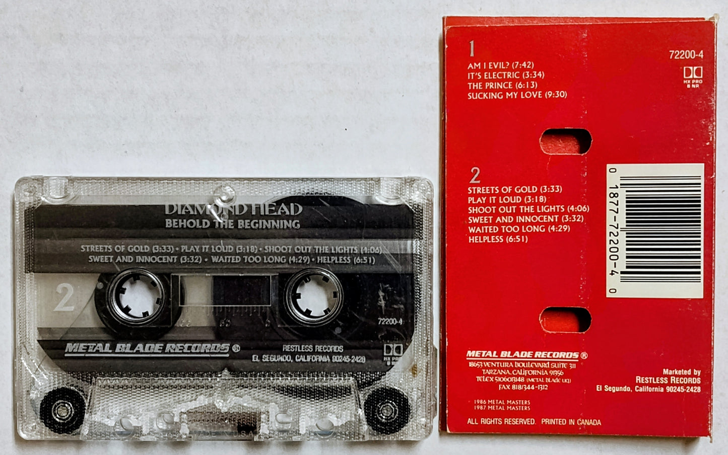 Diamond Head - “Behold The Beginning” - CASSETTE TAPE VG/VG