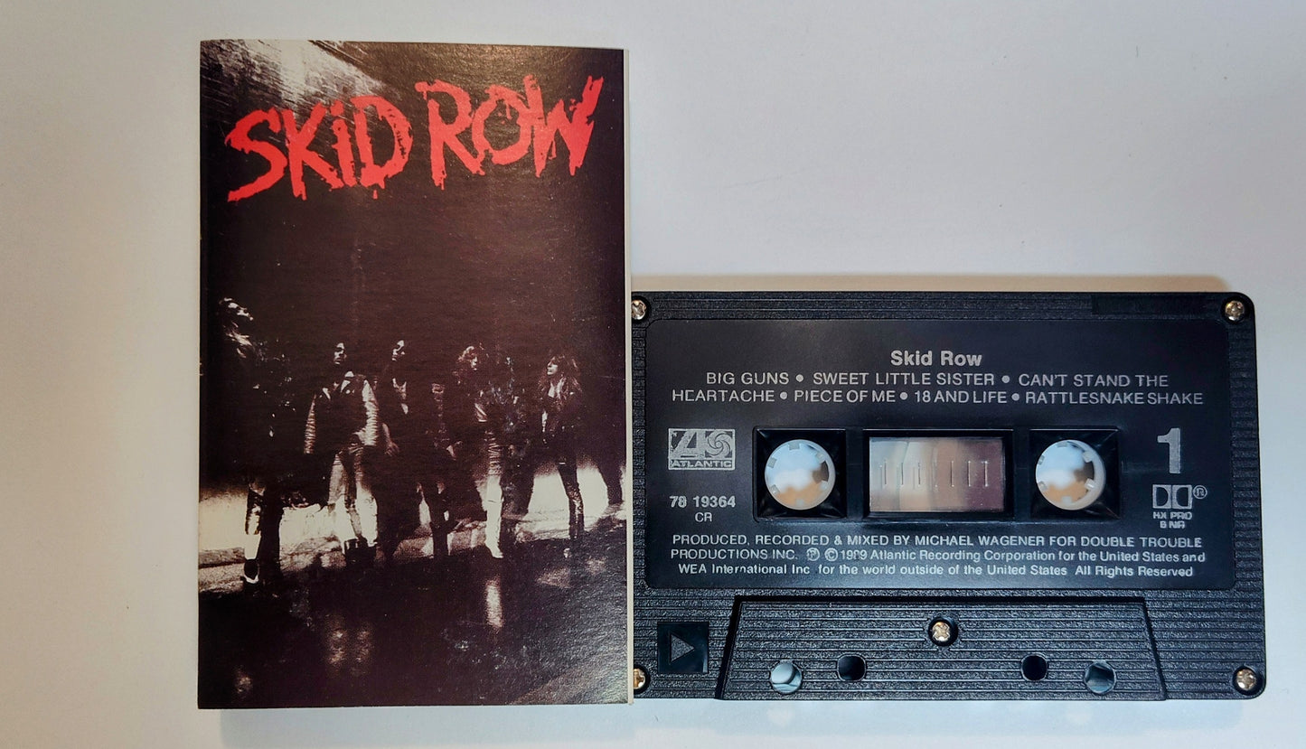 Skid Row - "Skid Row" CASSETTE TAPE (Canada; black shell; CR HX PRO B NR) VG/VG+