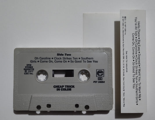 Cheap Trick - "In Color" - CASSETTE TAPE (DOLBY) VG+/VG+