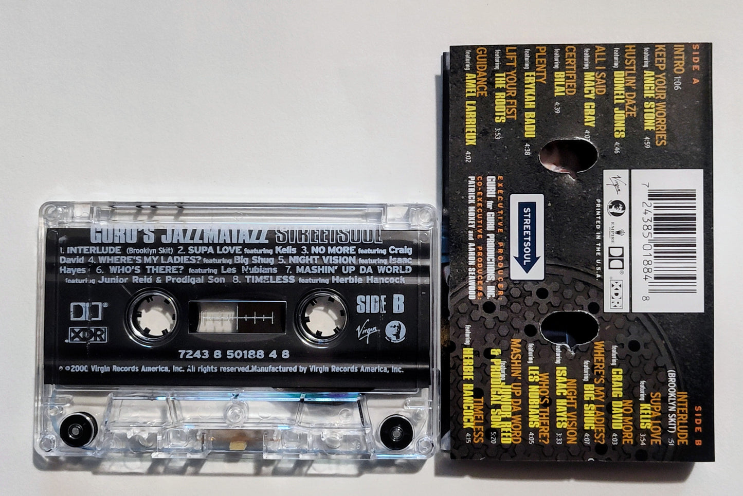 Guru - "Guru's Jazzmatazz Streetsoul" - CASSETTE TAPE (XDR; DOLBY) VG+/NM