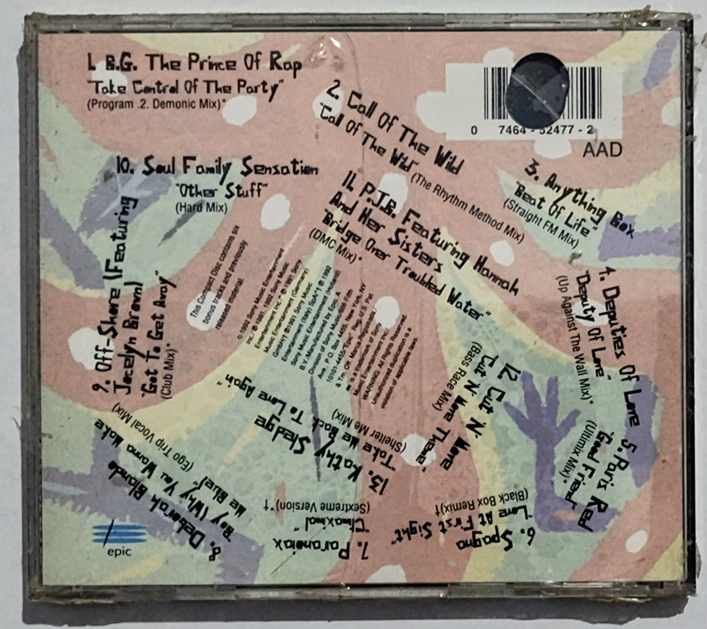 Various Artists - “Take Control Of The Party…The 2nd Compilation” - COMPACT DISC VG+/M (Sealed; holes punched thru bar code; torn cellophane)