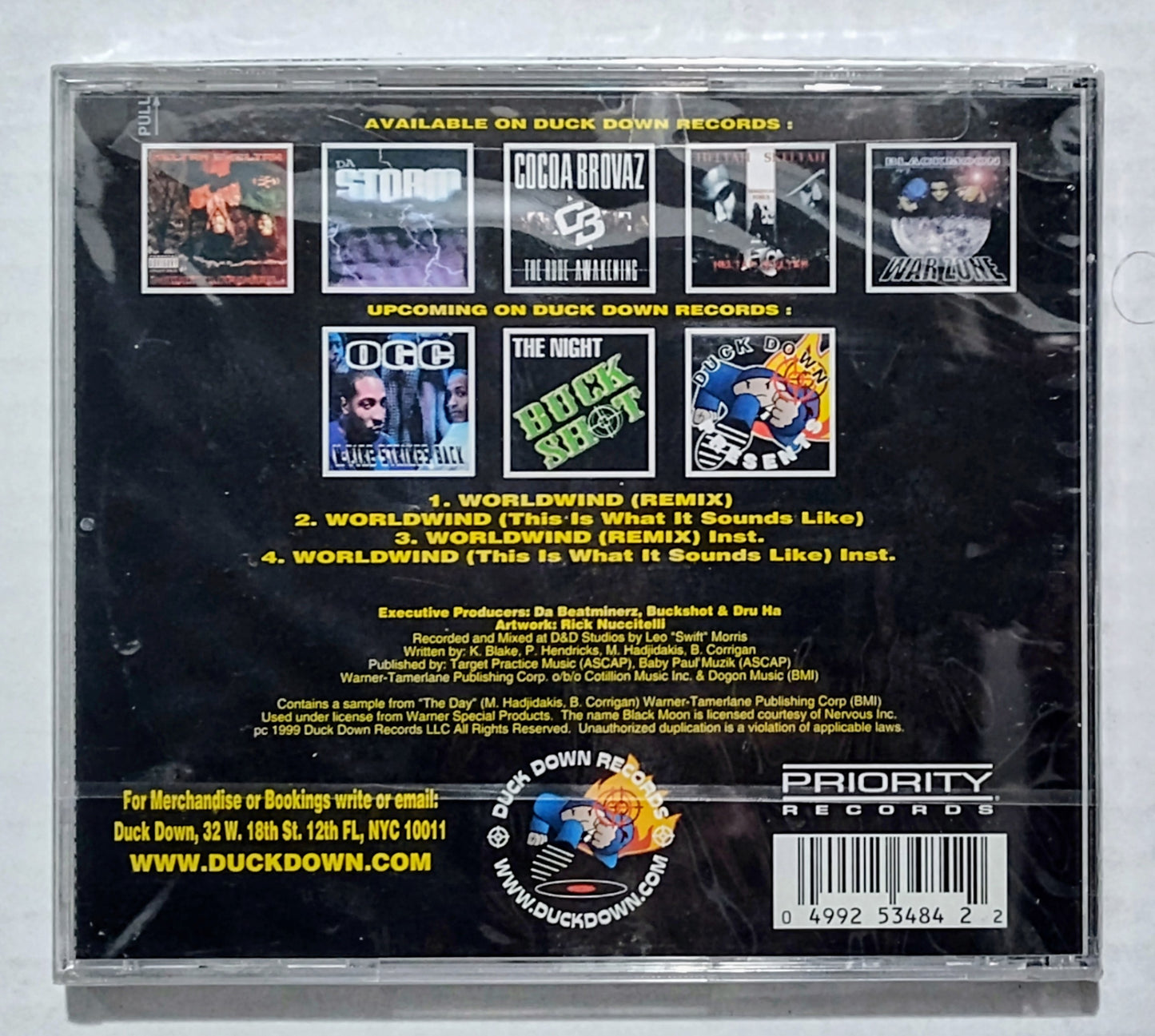 Black Moon (KRS One) - “Worldwind (This Is What It Sounds Like) Remix” - COMPACT DISC M/M (Sealed)