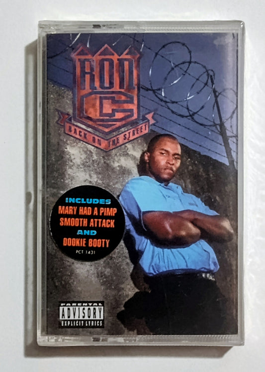 Ron C - "Back On The Street" - CASSETTE TAPE VG+/M (Sealed; cracks in back and spine of case)