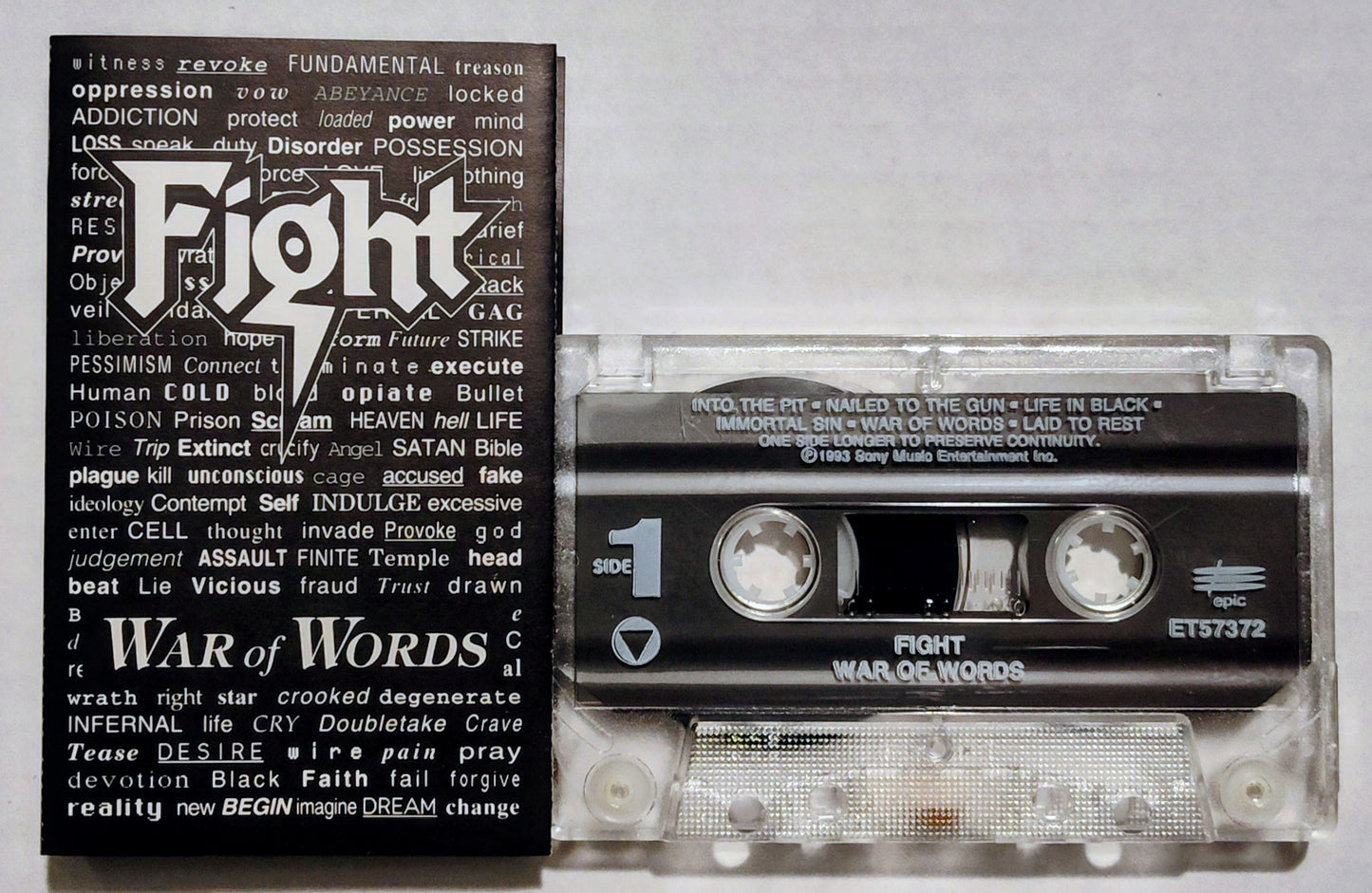 Fight - “War Of Words” - CASSETTE TAPE VG+/VG+