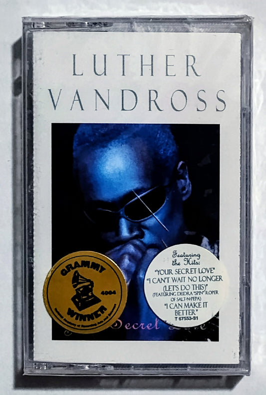 Luther Vandross - “Your Secret Love” - CASSETTE TAPE NM/M (Sealed with hype sticker; cracked front and back of case)