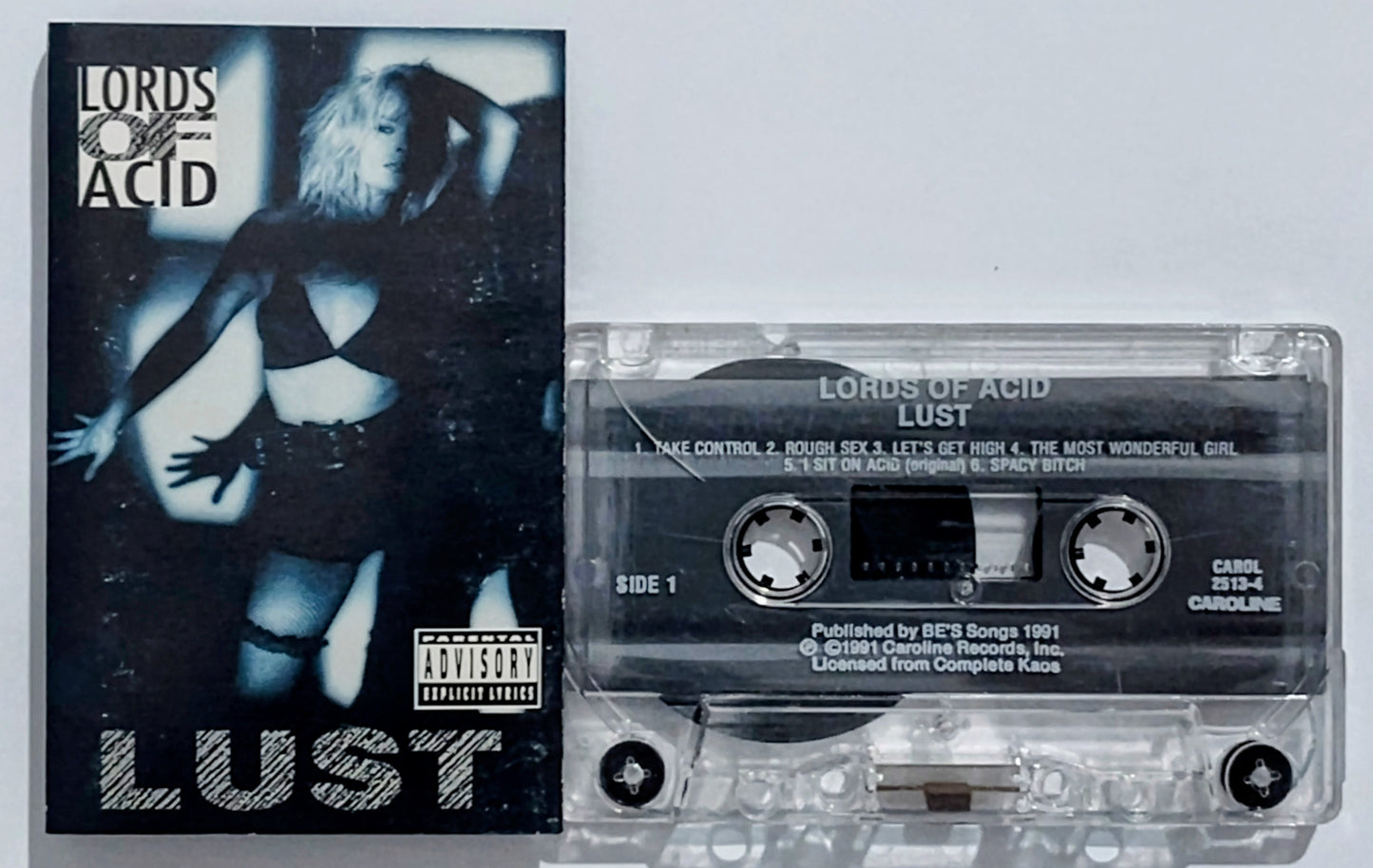 Lords Of Acid - “Lust” - CASSETTE TAPE VG/G+ (Cracked shell)