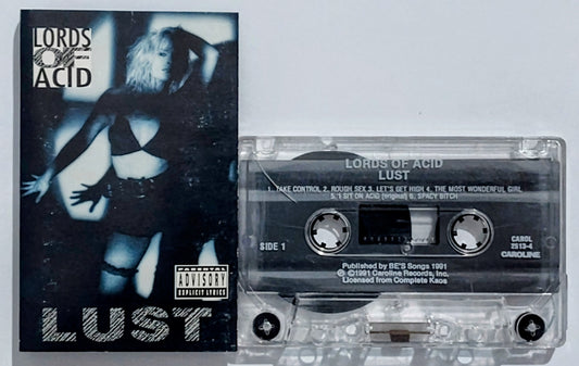 Lords Of Acid - “Lust” - CASSETTE TAPE VG/G+ (Cracked shell)