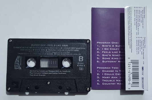 Buddy Guy - "Feels Like Rain" - CASSETTE TAPE (Canada; black shell; DIGalog; DOLBY) VG+/VG+