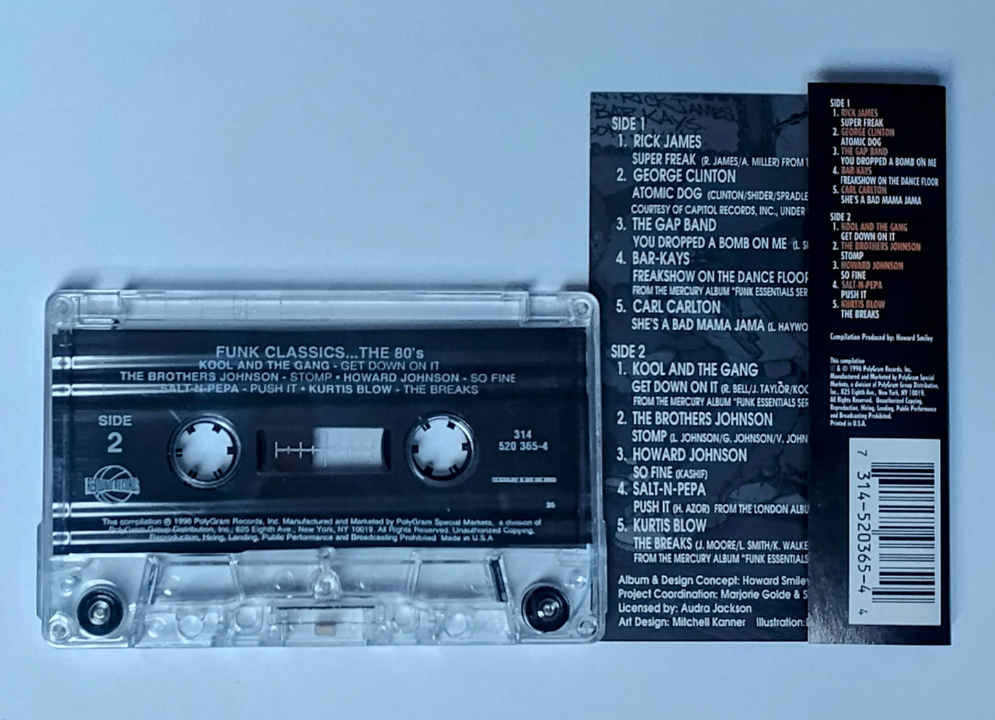 Various Artists - "Funk Classics The 80's" - CASSETTE TAPE VG+/VG