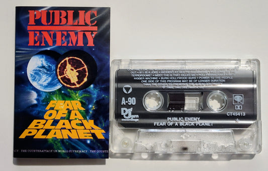 Public Enemy - "Fear Of A Black Planet" - CASSETTE TAPE (DOLBY) VG/VG+