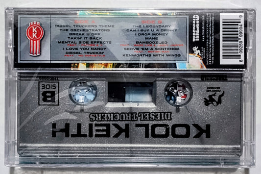 Kool Keith - “Diesel Truckers Featuring Kutmaster Kurt” - INDIE CASSETTE TAPE M/M (Sealed; silver reissue; Ltd. edition of 50; #29/50; Personal Collection)