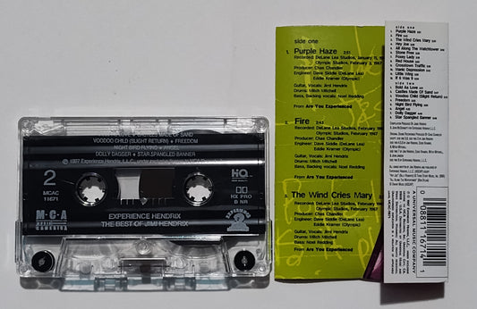 Jimi Hendrix - "Experience Hendrix: The Best Of Jimi Hendrix" - CASSETTE TAPE VG+/VG+
