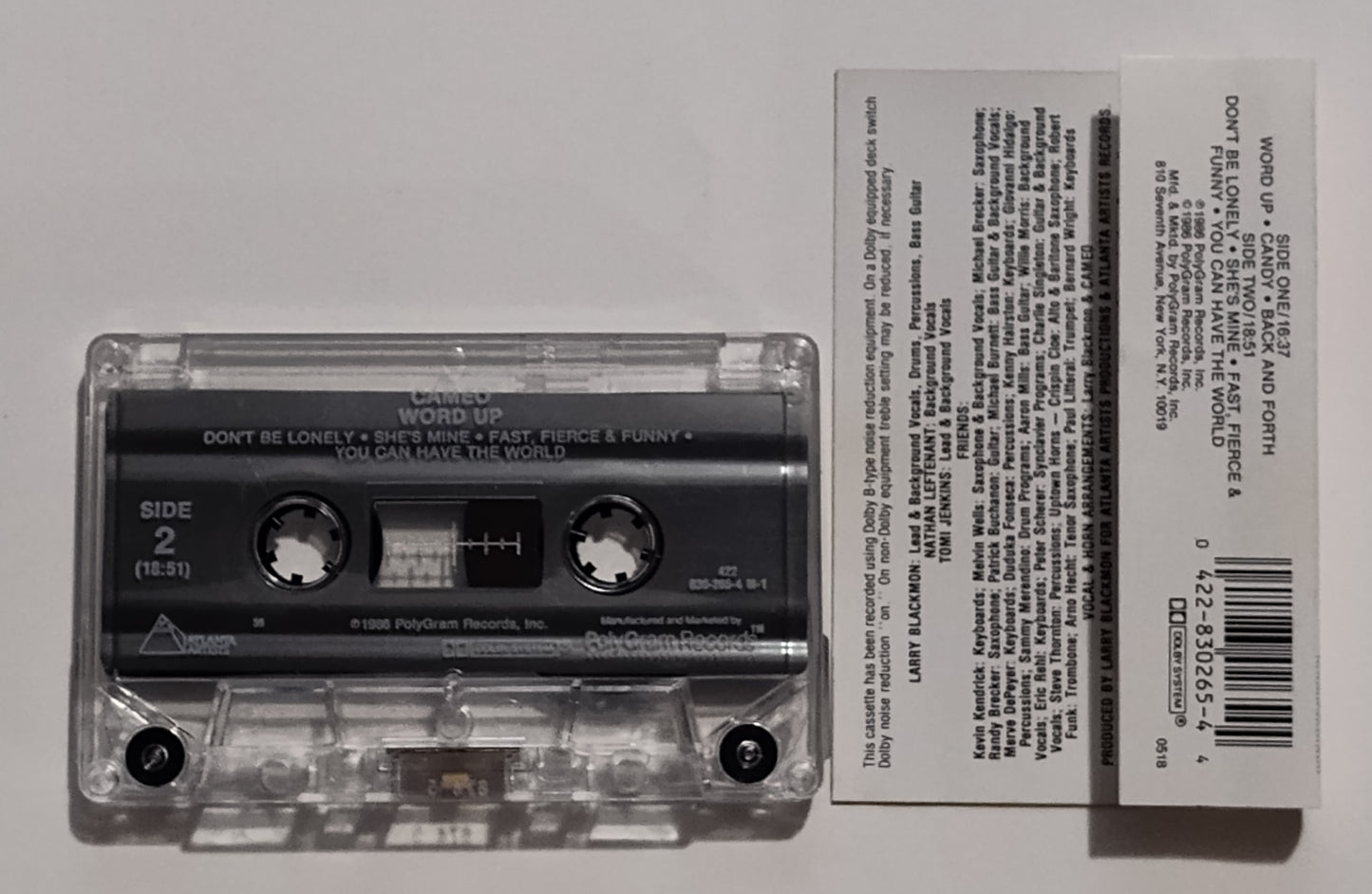 Cameo - "Word Up" - CASSETTE TAPE (DOLBY) VG+/VG+