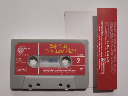 Soft Cell - "This Last Night..." - CASSETTE TAPE (Canada; red paper labels; drill thru spine) VG+/NM