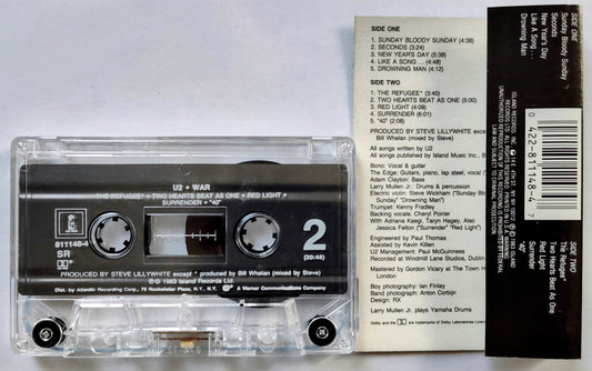 U2 - "War" - CASSETTE TAPE VG+/VG+