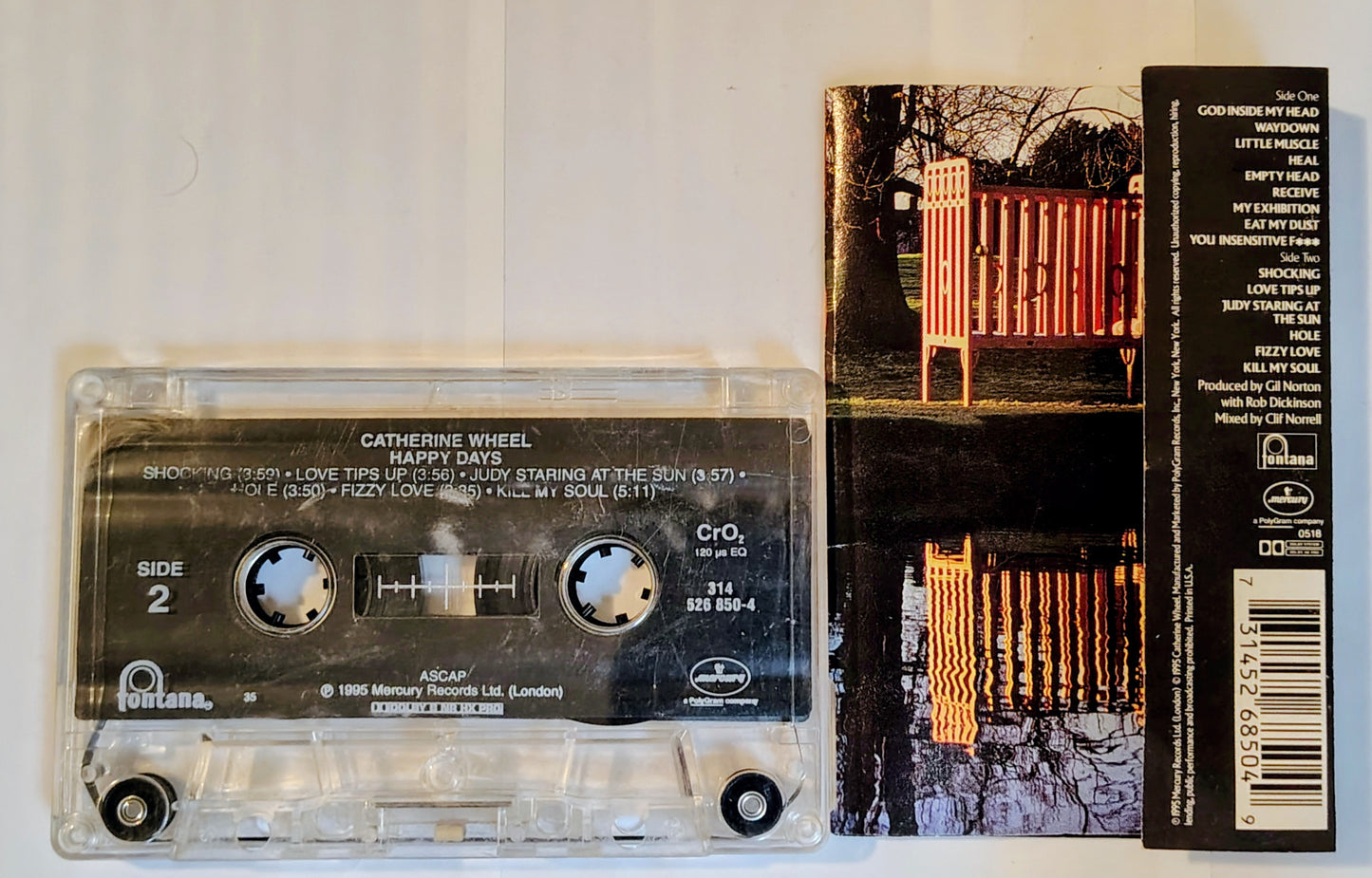 Catherine Wheel - "Happy Days" - CASSETTE TAPE VG/G+ *🚨*