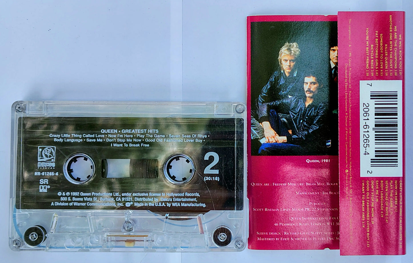 Queen - “Greatest Hits” - CASSETTE TAPE VG+/VG+
